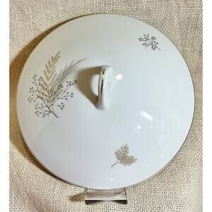 PORSGRUND Norway PRG94 mid century modern fern berry black gold lid for bowl